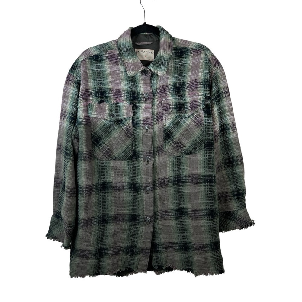 Free People Anneli Plaid Shirt Jacket Shacket